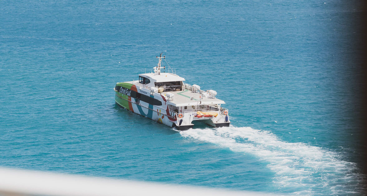 gozo fast ferry getting out of the grand harbour on its way to gozo