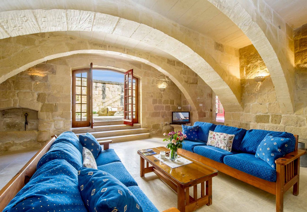 traditional gozo farmhouse living room