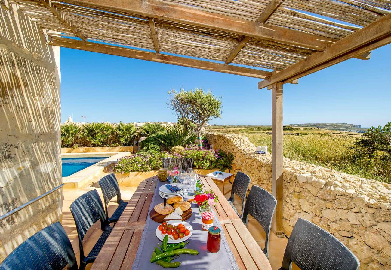 outdoor area of malta villa with pool
