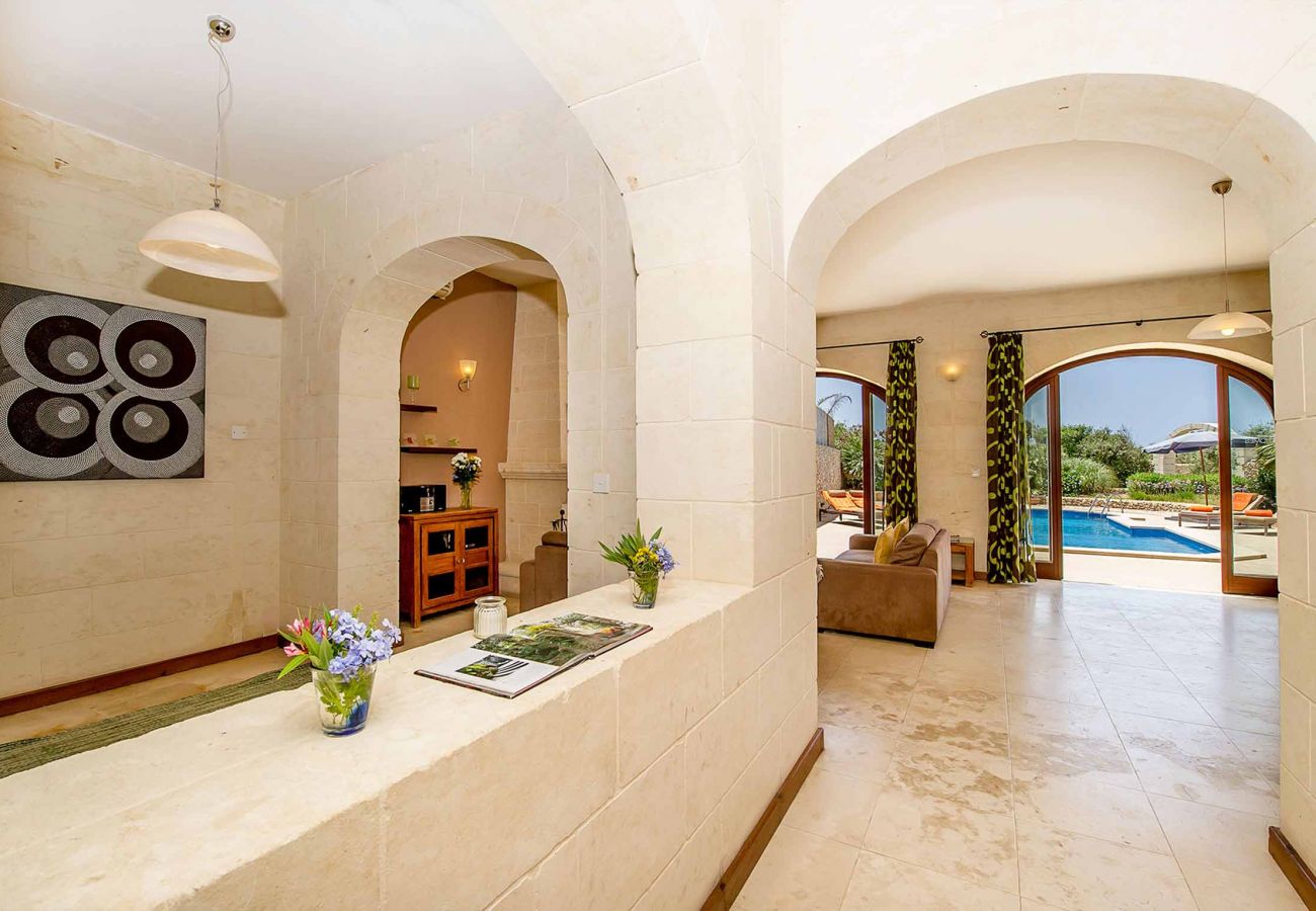interior of luxury farmhouse in gozo