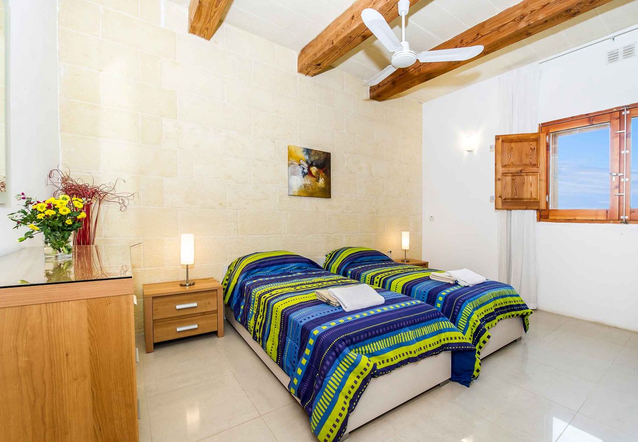 bedroom of gozo farmhouse